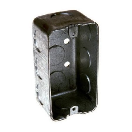 Raco Electrical Box, 13 cu in, Handy Box Type, 1 Gang, Steel, Rectangular Shape 8663
